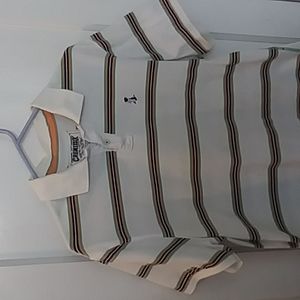 Mens large striped collard t-shirt